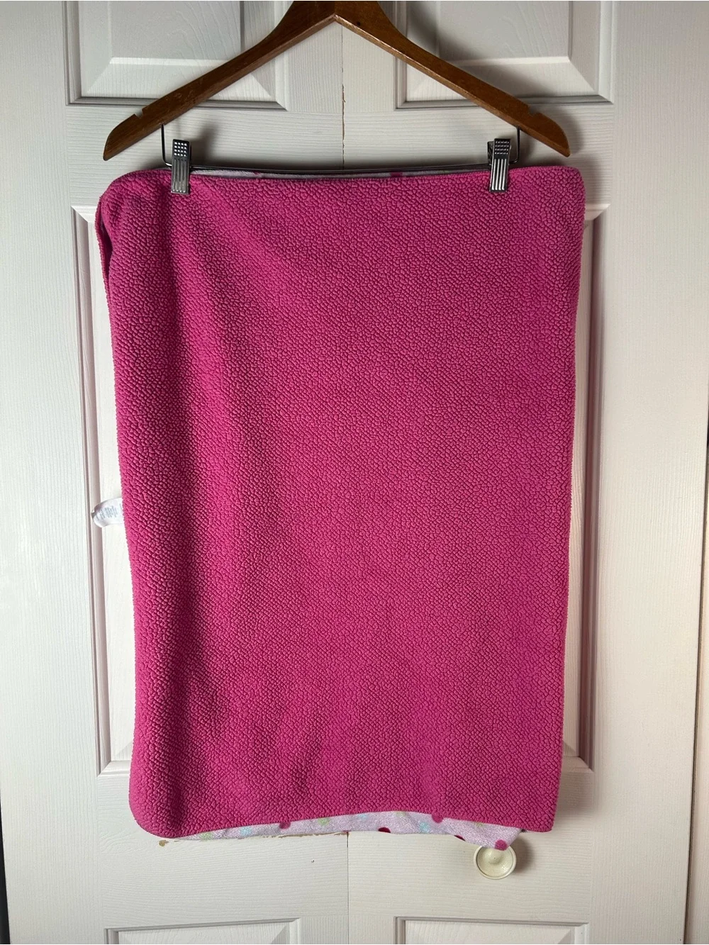 Small Wonders Pink Polka Dots Baby Blanket Green Blue Sherpa Lovey Rare HTF